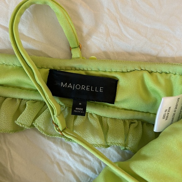 MAJORELLE Cal Embellished Crop Top in Lime Green - Picture 3 of 3